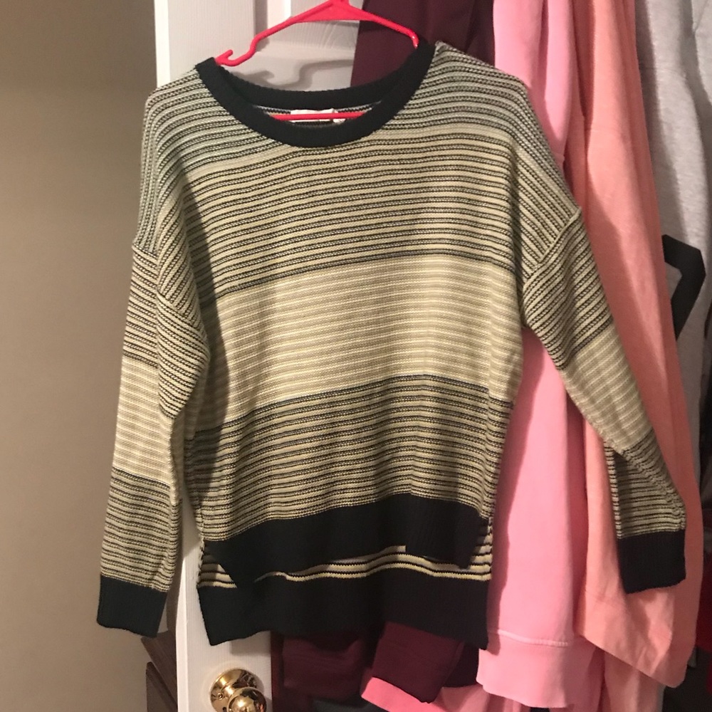 Green striped sweater